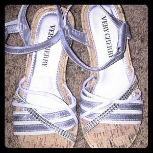 Size 1 in girls bling wedges